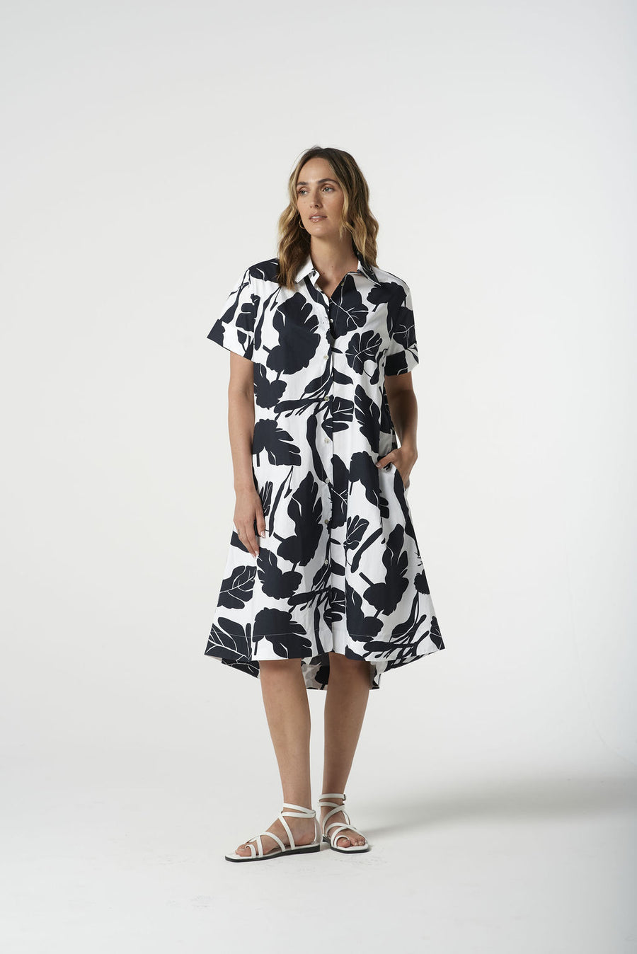 BLOCK LEAF DRESS